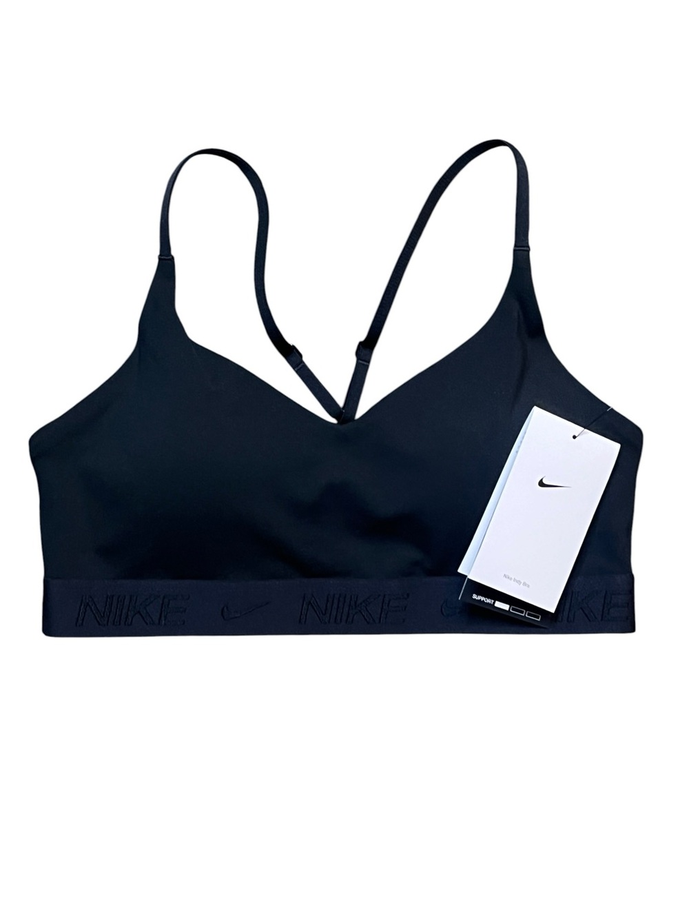 Nike Women’s Small Indy Light Support Sports Bra Adjustable Straps In Black